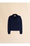  Deep Blue Wool And Cashmere Jacket With Knit Trims Blublack