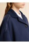 Deep Blue Wool And Cashmere Jacket With Knit Trims Blublack