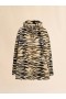  Shearling Tiger Print Hoodie Light Gold Sand