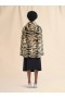  Shearling Tiger Print Hoodie Light Gold Sand