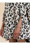  Shorn Shearling Cape With Animalier Print Lightgrey