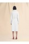  White Nappa Duster Coat With Shearling Collar Lilywhite