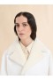  White Nappa Duster Coat With Shearling Collar Lilywhite