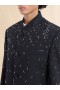  Wool Jacket With Tinted Pearl Embellishment Black