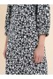  And White Cotton Poplin Shirt Dress With Pop Fields Motif Black