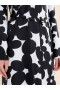  And White Dilles Print Silk Dress Black