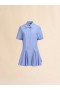  Blue Cotton Poplin Striped Shirt Dress Bluechina