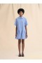  Blue Cotton Poplin Striped Shirt Dress Bluechina