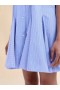  Blue Cotton Poplin Striped Shirt Dress Bluechina