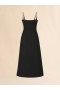  Bonded Poplin A-line Dress With Darts Black