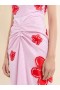  Pink Silk Jaquard Dress With Flower Patches And Sequins Pinkgummy