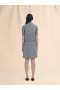  Sleeveless Wool Blend And White Check Dress Black