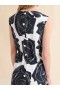  White Poplin Boat-neck Dress With Cybele Print Lilywhite