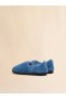  Blue Slip-on Loafer In Faux Fur Bluette