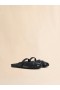  Nappa Leather Little Bow Sabot Ballet Flat Black