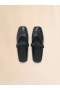  Nappa Leather Little Bow Sabot Ballet Flat Black