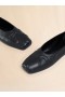  Nappa Leather Seamless Little Bow Ballet Flat Black