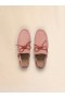  Pink Nubuck Boat Loafer