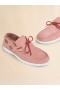 Pink Nubuck Boat Loafer