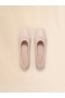  Powder Pink Nappa Leather Seamless Little Bow Ballet Flat Rose Powder