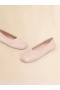  Powder Pink Nappa Leather Seamless Little Bow Ballet Flat Rose Powder
