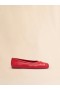  Red Nappa Leather Seamless Little Bow Ballet Flat Tulip
