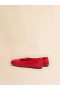  Red Nappa Leather Seamless Little Bow Ballet Flat Tulip