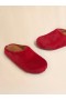  Red Long-hair Calfskin Fussbett Sabot