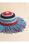  Multicolour Striped Raffia Hat Red