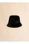  Shaved Shearling Bucket Hat Black