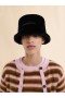  Shaved Shearling Bucket Hat Black