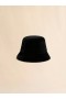  Shaved Shearling Bucket Hat Black