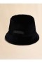  Shaved Shearling Bucket Hat Black