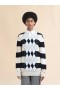  And White Striped Argyle Cotton Jumper Black