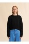  Dishevelled Cotton Cropped Jumper Black