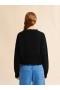  Dishevelled Cotton Cropped Jumper Black