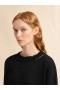  Dishevelled Cotton Cropped Jumper Black