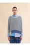  Grey Colour-block Cashmere Jumper Sodium