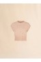  Pale Peach Dishevelled Cotton Vest Palepeach
