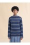  Striped Knitted Top With Contrasting Back Panel Ink