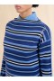  Striped Knitted Top With Contrasting Back Panel Ink