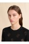  Wool-silk Knit Openwork Top Black