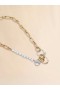  Mixed Link Chain Necklace With Pearls And Rings Vintage/deep Gold