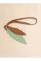  Green And Brown Printed Feather Charm Linden