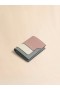  Light Pink, White And Grey Saffiano Leather Bi-fold Wallet Camelia/shell/storm
