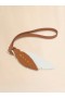  White And Brown Printed Feather Charm Lilywhite