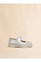  Silver Leather Mary Jane Sneaker
