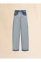  Blue Inside-out Denim Carrot-fit Jeans Azure