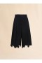  Duchess Silk Bermuda Shorts With Scallop Cut Hem Black