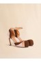  Pink And Brown Suede And Metallic Leather New Wave Pump Pink/brown/pink